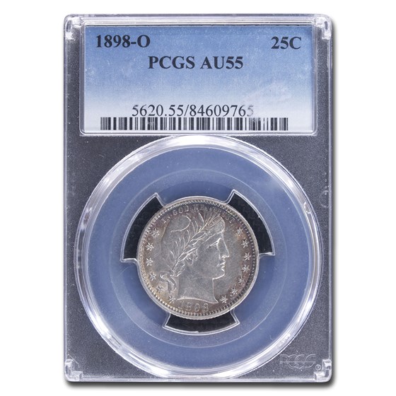 1898-O Barber Quarter AU-55 PCGS 1898-O Barber Quarter AU-55 PCGS